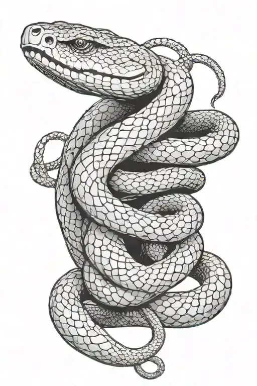 Snake Wrapped Hand Holding