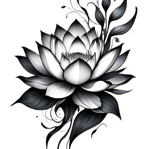 Lotus Flower From The The Wrist To The Elbow Spiraling Polygons