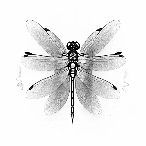 Dragonfly But The Wings Spell Out Team