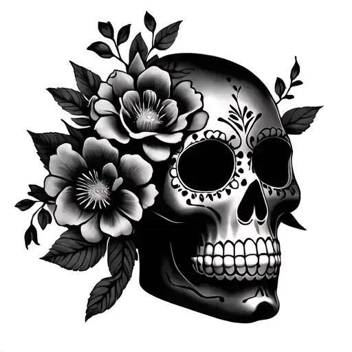 Sugar Skull E Flores