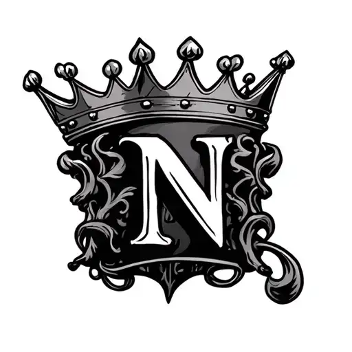 Name Nykih With Crown Hanging On N