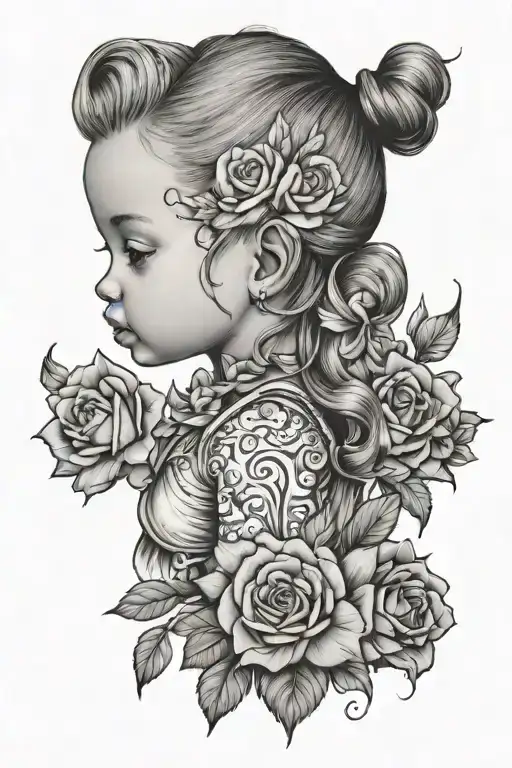 Baby Girl Side Profile