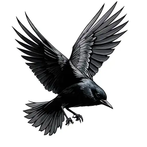 Blackbird Starting To Fly Into The Arrow Of Time
