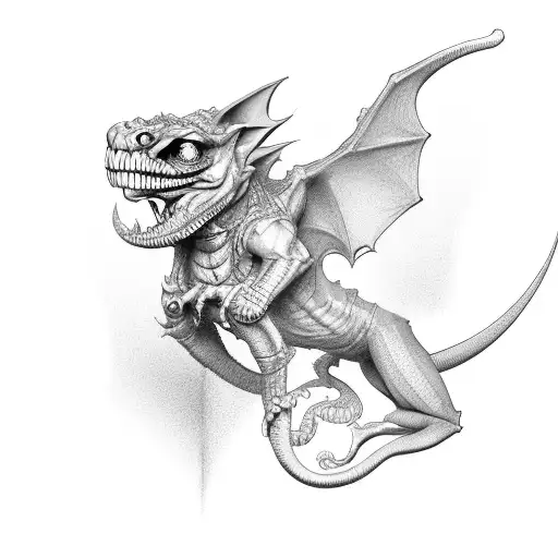 Sexy Female Gargoyle On Ledge