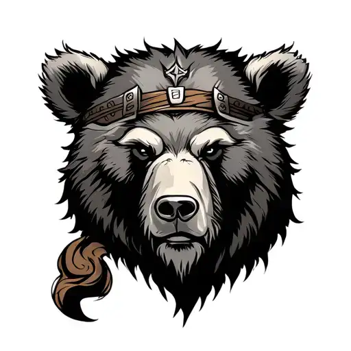 Viking Bear Head