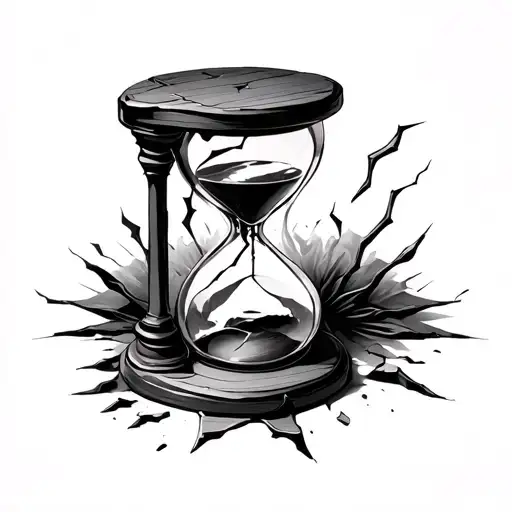 Broken Hourglass And The Death Coming
