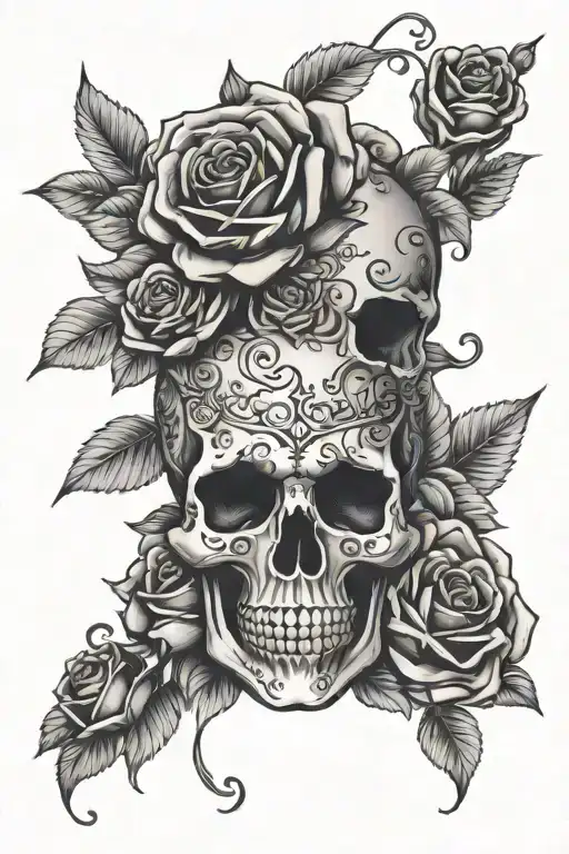 Skull Roses Sugar Skulls
