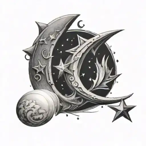 Crescent Moon And Star