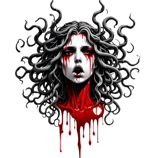 Medusa Crying Blood Tears