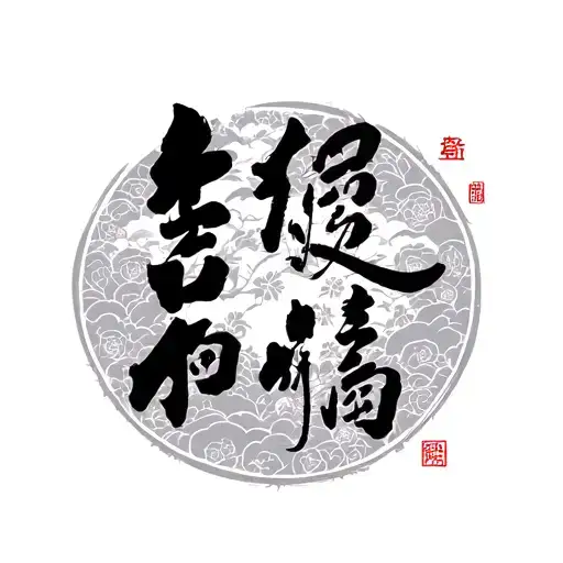 Family In Chinese Calligraphy Design