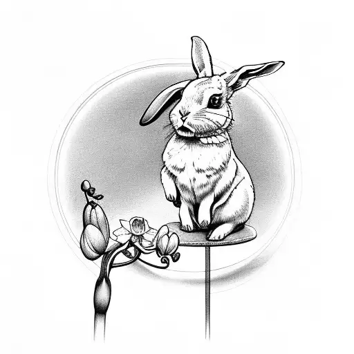 Bunny Orchid Glass Of Martini