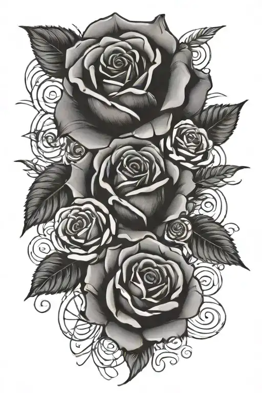 Tyler With Roman Numerals 1992 And A Rose Flower