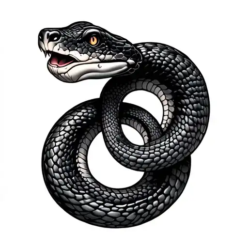 Snake Hug Semicolon Symbol Formed