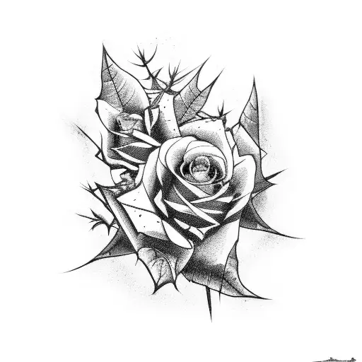 Gothic Architecture With Thorns And Roses