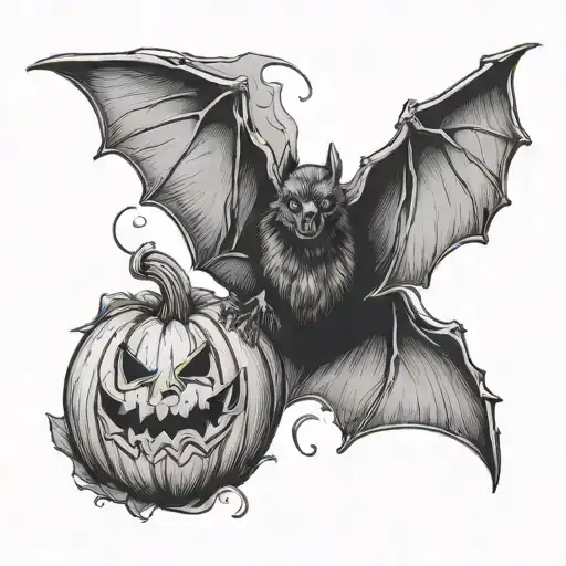 Bat And Pumpkin
