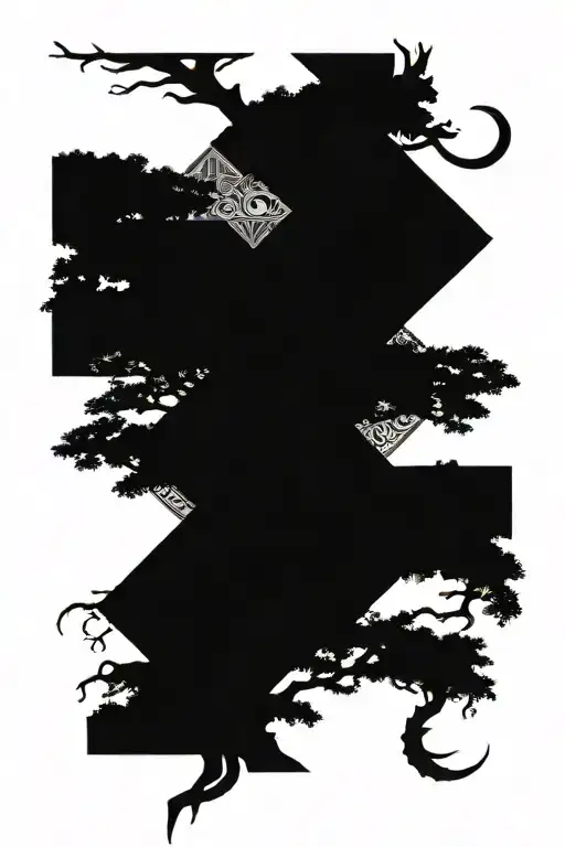 Tree Of Life Intertwined Pyramid With Eye And Dragon