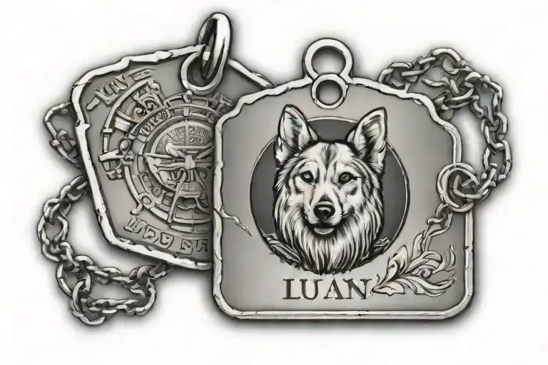 Military Dog Tag Saying Luan