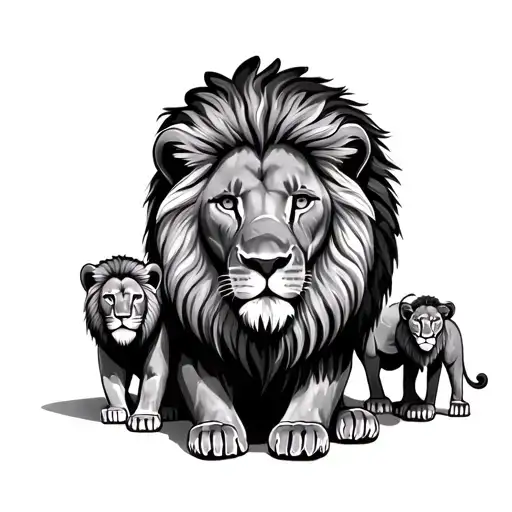 Lion Family Compas
