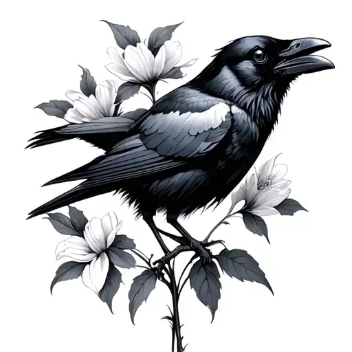Raven Flowers Growing