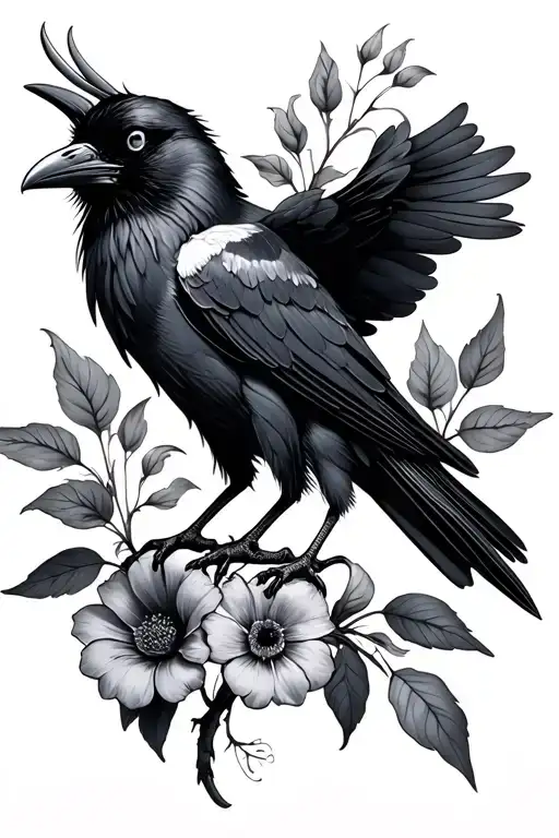 Raven Flowers Growing