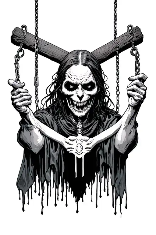 A Scary Version Of The Hanged Man