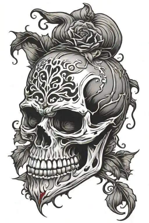 Ghostcat Pumpkin Skull With Blood