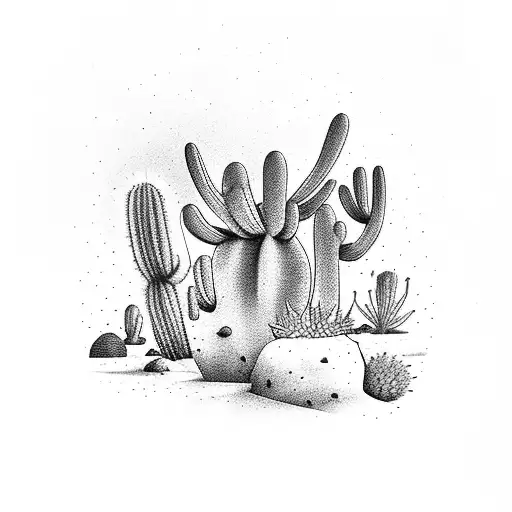 Cactus In Desert