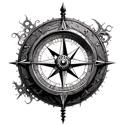 Steampunk Compass Rose