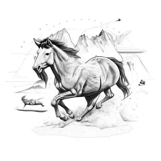 Wyoming Bucking Horse Combined With Colorado State Flag