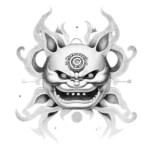 A Dj Booth Surrounded By Creepy Japanese Yokai