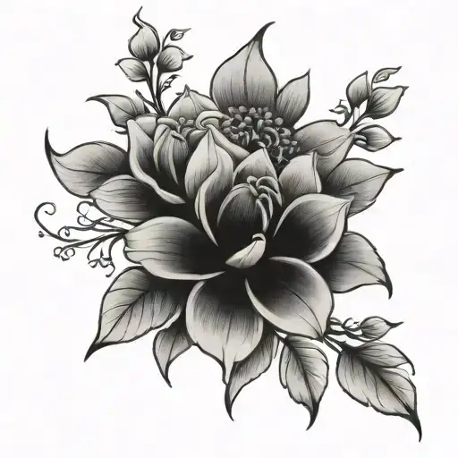 Cover Up Tattoo Flower Blooming