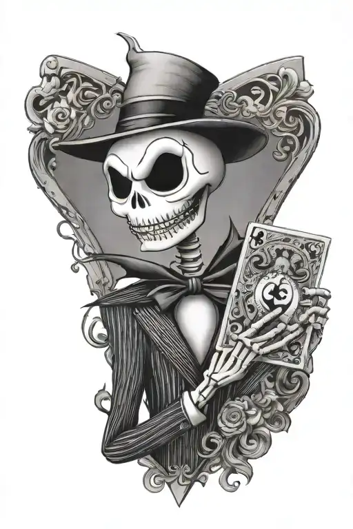Jack Skellington Holding Card Deck
