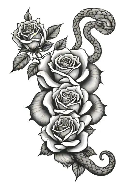 Rose And Snake