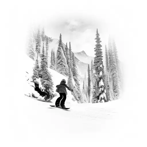 A Heartwarming Scene Of A Father And Daughter Snowboarding Together In The Mountains