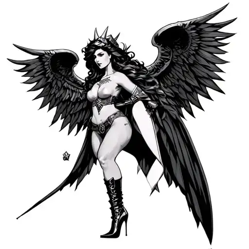 Sexy Valkyrie Full Body In High Heel Boots