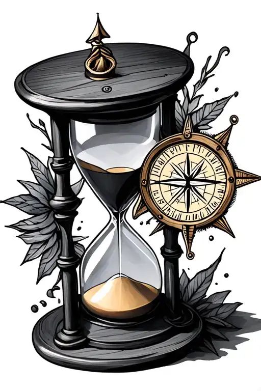 Hourglass And Compass