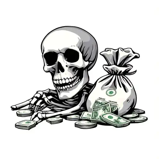 Skeleton And Moneybag