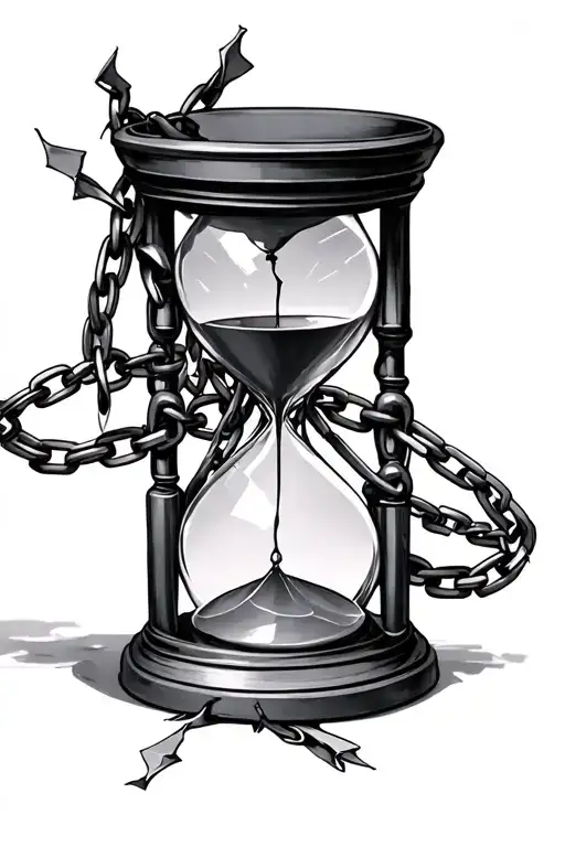 Hourglass And Broken Chain