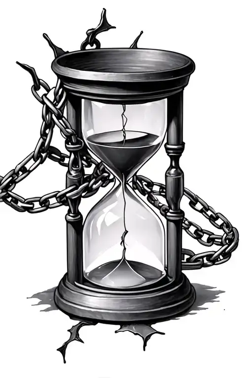 Hourglass And Broken Chain