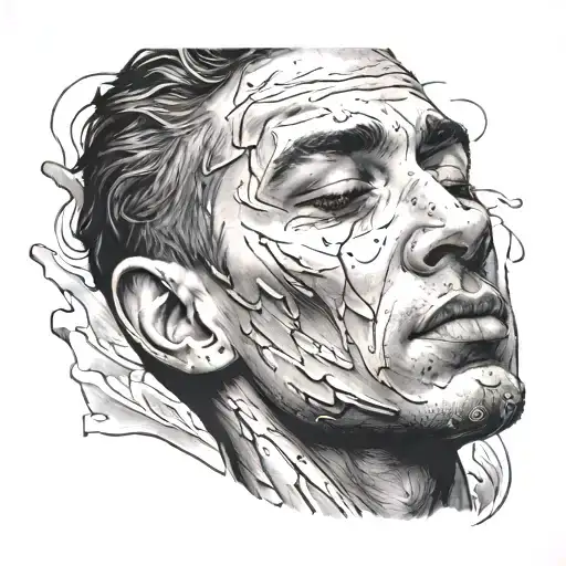 Male Figure In Tears