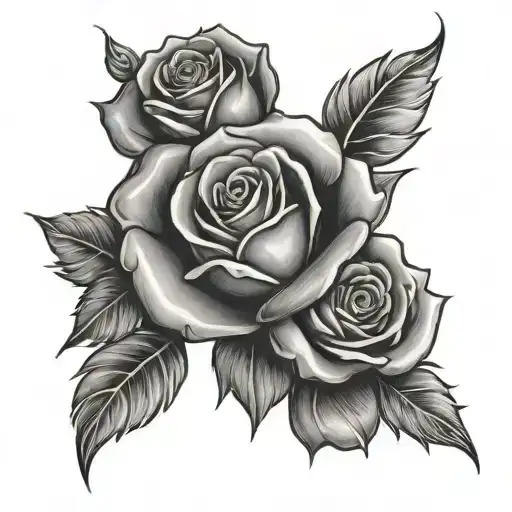 Rose With Fire Elements