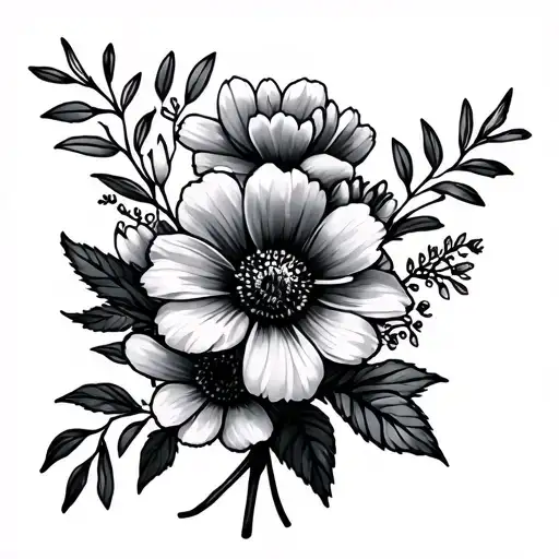 January And March Birth Flower Bouquet