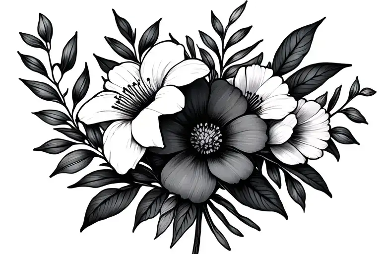 April And February Birth Flower Bouquet