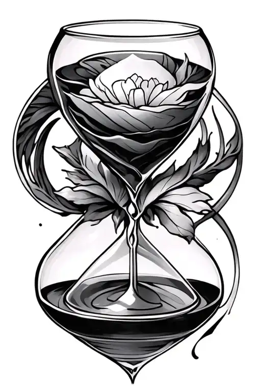 Hourglass Tattoo With Gemini