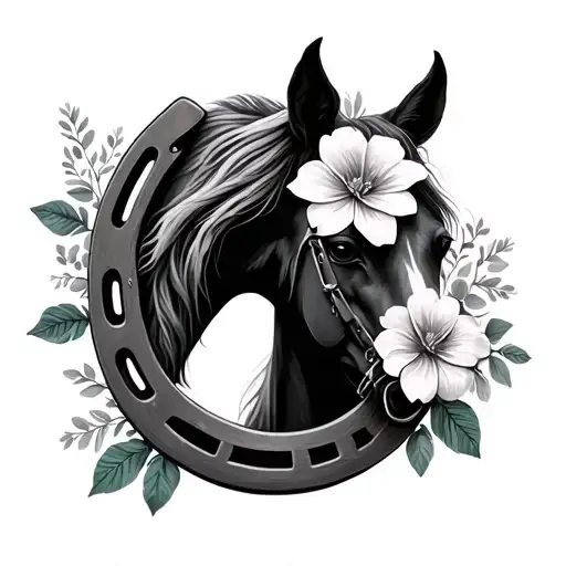 Horse Shoe With Flowers