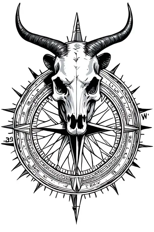Taurus Skull Compass