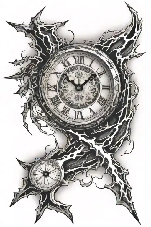 Lightning Creating A Clock With Roman Numerals