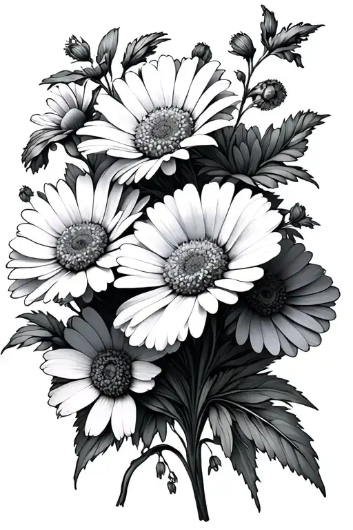 Sweetpea And Daisy Bouquet