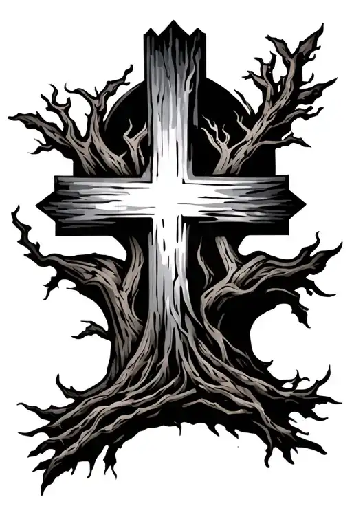 Willow Tree With Cross