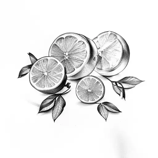 Lemon Black And White